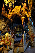 Inle Lake Myanmar. Pindaya, the famous Shwe Oo Min pagoda, a natural cave filled with thousands of gilded Buddha statues. 